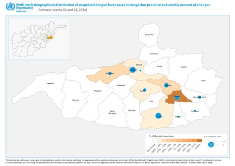 AFG Geographical distribution of suspected dengue fever cases in Nangarhar province and weekly ...