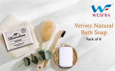 Buy Devotion | VETIVER Natural Bath Soap | Pack of 6 | 75g | Organic ...