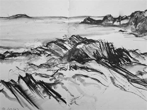 Charcoal Coasts with Wendy Rhodes, Pegasus Art, Stroud, 29 July 2023 ...