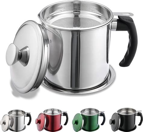 Portible Stainless Steel Cooking Grease Container for Oil Storage | Oil ...