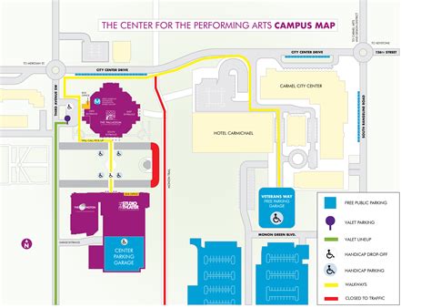 Directions & Parking | The Center for the Performing Arts