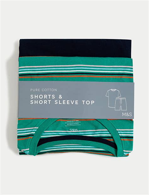Buy Pure Cotton Striped Pyjama Set at Marks & Spencer