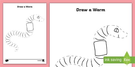 EYFS Draw a Worm Pencil Control Activity (teacher made)