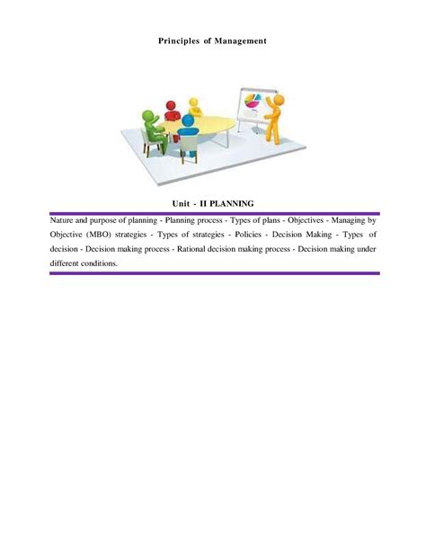Download - Principles of Management Unit - II PLANNING Nature and ...