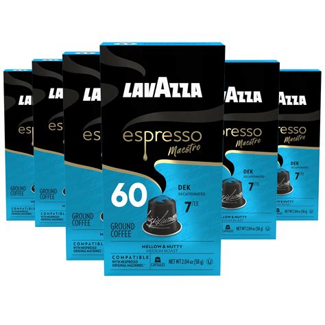Lavazza Decaf Espresso Coffee Pods, Aluminum Capsules Compatible with ...