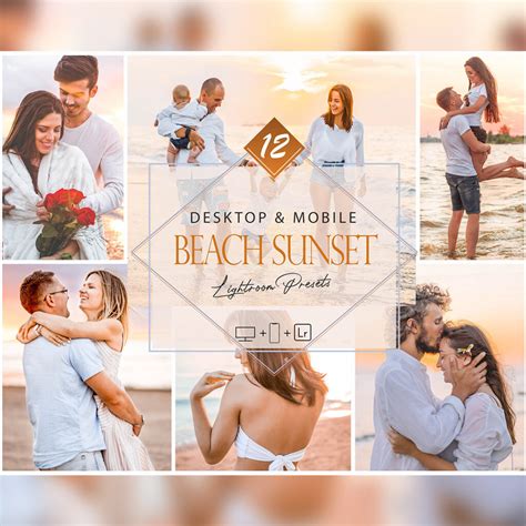 12 Beach Sunset Lightroom Presets, Sunrise Preset, Bright Desktop LR ...