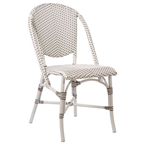 Sika Design Valerie Rattan Outdoor Bistro Chair in White with ...