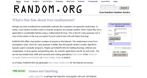 Image result for Random.org Tutorial