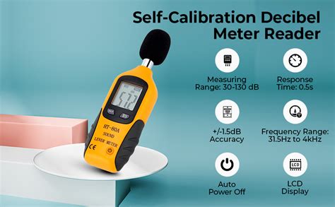 Decibel Meter Electric Meter Digital 30-130 dB Meter Self-Calibration ...