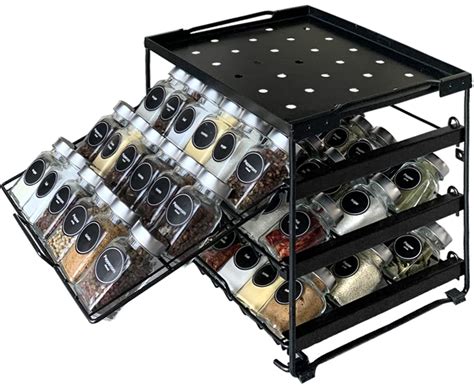 Artibear Spice Rack Organizer for Cabinet, 3 Tier Spice Drawer Storage ...