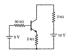 For the circuit shown in figure given below, assume b = hFE = 100. The ...