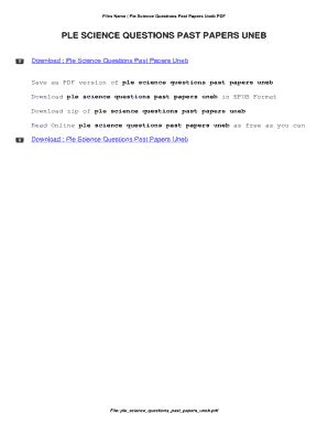 Science Ple Past Papers - Fill Online, Printable, Fillable, Blank ...