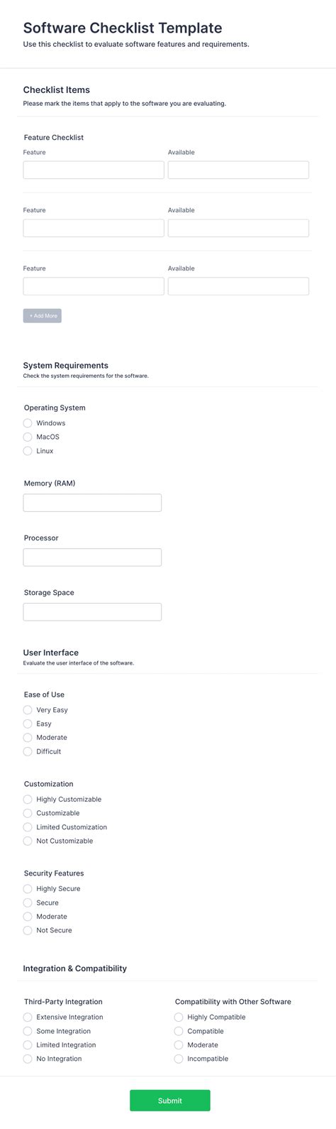 Image result for Software Server List Template