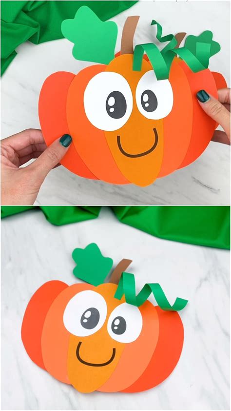 Pumpkin craft for preschoolers free template – Artofit