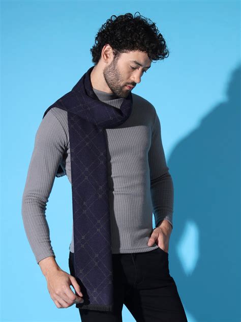 Blue Muffler, wool mufflers, scarf for men winter, woolen muffler – modarta
