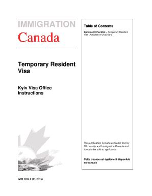 Canada Visa Information - Ukraine - Prepare Your Application - Fill and ...