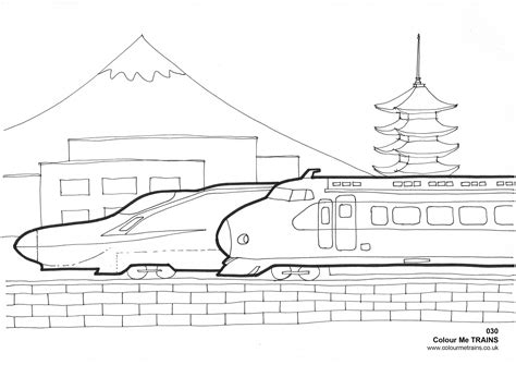 Japan Train Coloring Page