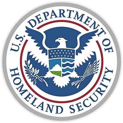 CCS U.S. Department of Homeland Security Blue Vinyl Die-Cut Sticker, 4 ...