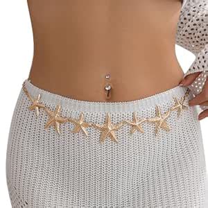 TecoKart® Boho Starfish Waist Chain Belt for Women – Body Chain for ...