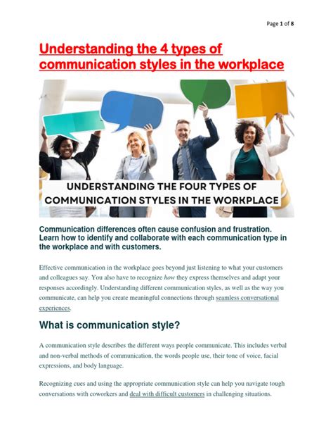 Main Types of Communication Styles 的图像结果