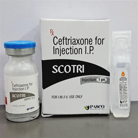 SCOTRI-1GM Injection METLAR FORMULATIONS