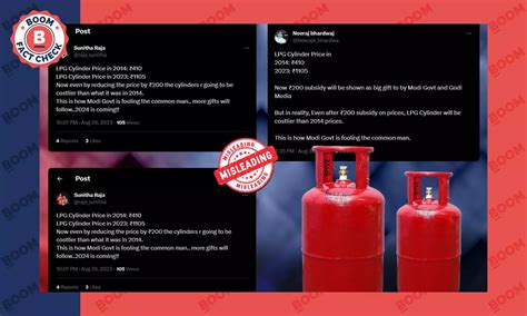FactCheck: Comparisons Of LPG At ₹410 In 2014 And ₹1103 Today ...