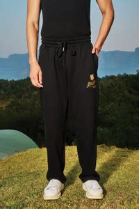 Bonkers Corner Embroidered Men Black Track Pants () Embroidered Men ...