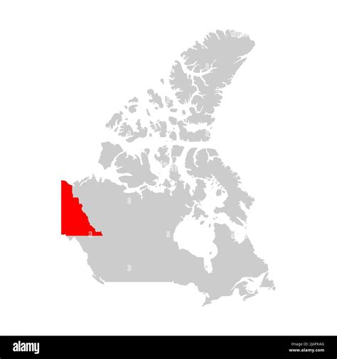 Yukon territory highlighted on the map of Canada Stock Vector Image & Art - Alamy
