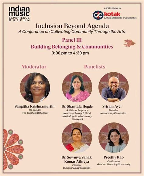 Inclusion Beyond Agenda: Panel III -Building Belonging & Communities ...