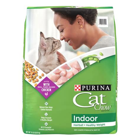 Cat Chow Purina Indoor Healthy Weight and Hairball Dry Cat Food ...