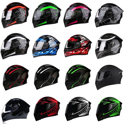 Many Full Face Motorcycle Helmet Double Dual Lens Visor Motorbike Range of Bike RG, Motorcycles ...