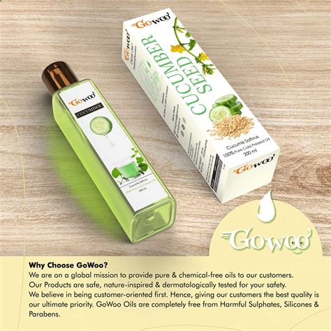 Buy GO WOO 100% PURE CUCUMBER SEED OIL CARRIER OIL FOR HAIR Online ...