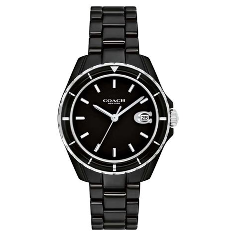 Buy Online Coach Quartz Analog Black Dial Ceramic Strap Watch for Women ...