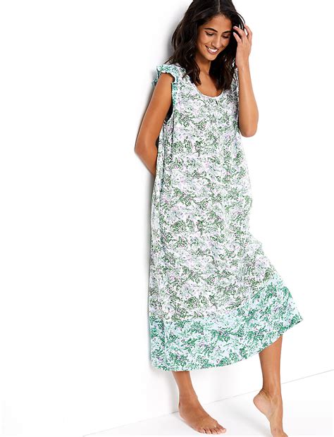 Buy Floral Long Nightdress at Marks & Spencer