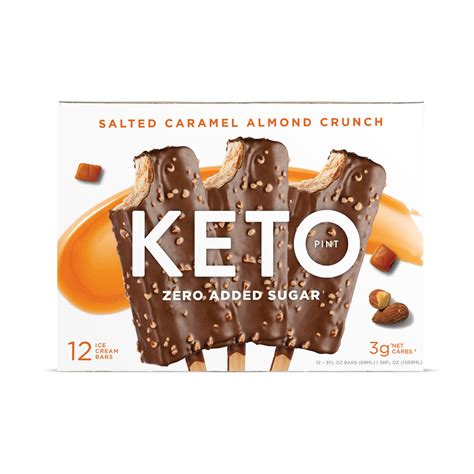 Keto Ice Cream Bars - Sea Salt Caramel - Zero Sugar Added