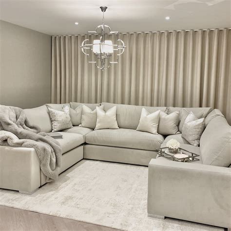 Olivia premium u shaped sofa light grey without studs – Artofit