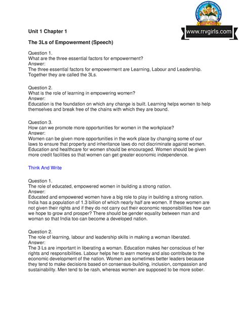 The 3Ls of Empowerment-Copy - Unit 1 Chapter 1 The 3Ls of Empowerment ...
