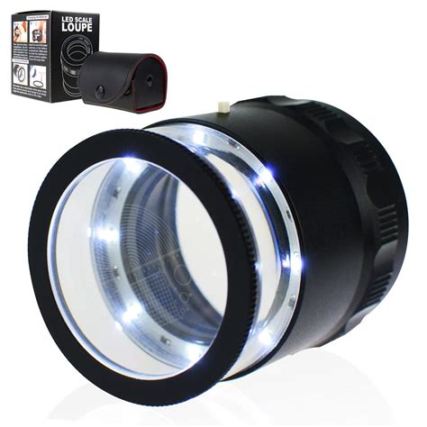 Buy DANOPLUS 10x Magnification 8 LED Light Glass Scale Chart Jewelers ...