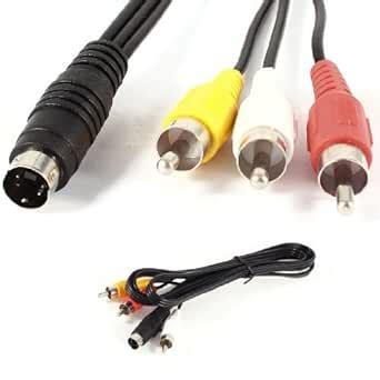 GUDMART® 1 5M 4 9ft 3 RCA Male to 4 Pin S-Video Male TV PC Conversion ...