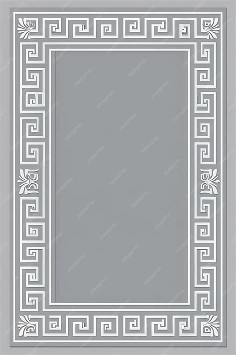 Premium Photo | Design of Pale Gray Wool Rug With Interlocking Greek ...