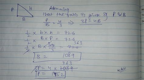 The legs of a right angled triangle are in the ratio 4:3 and its area ...