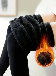 Winter Thicken Thermal Pantyhose Women Fleece Lined Tights Ladies ...