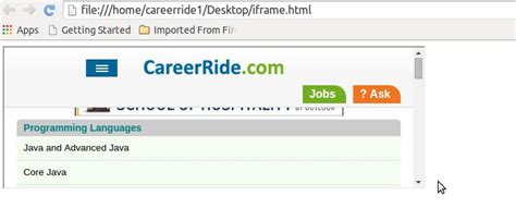HTML Iframe Example 的图像结果