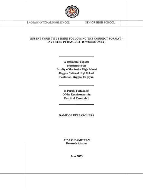 Image result for Example Research Proposal Template