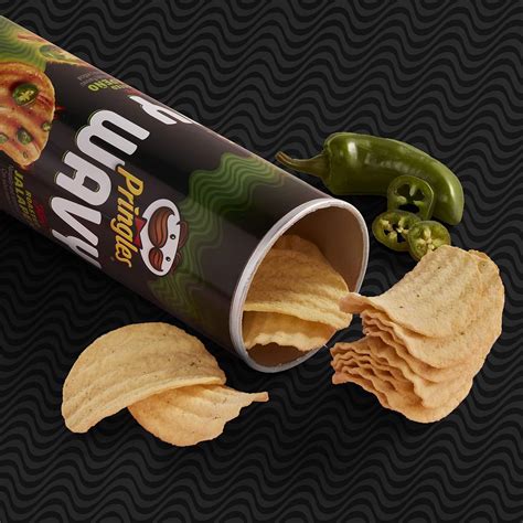 Buy Pringles Wavy, Potato Crisps Chips, Fire Roasted Jalapeno, 4.8oz ...