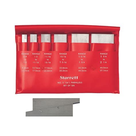 Starrett S154LZ Adjustable Parallels Set, 3/8 - 2-1/4 Range, 1-3/4 - 5 ...