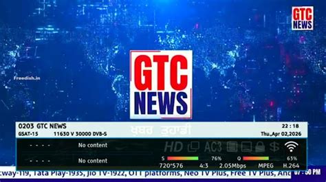 GTC News Channel added on DD Free Dish | Freedish