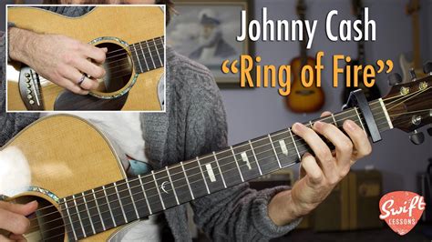 Johnny Cash "Ring of Fire" Easy Guitar Songs Lesson - Guitar Academies