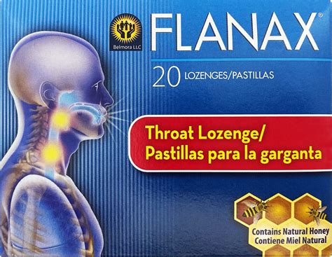 Amazon.com: Flanax Pastillas para aliviar la tos, 20 tabletas para aliviar el dolor de tos y ...
