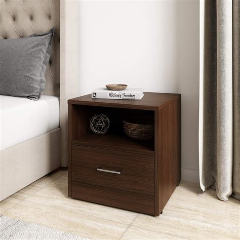 Amazon Brand - Solimo Tucana Engineered Wood Bedside Table with Drawer ...